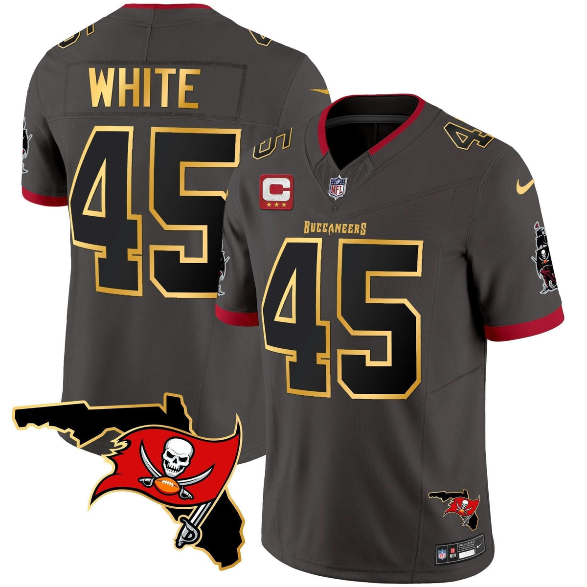 TB Florida Patch Gold Trim Vapor Jersey