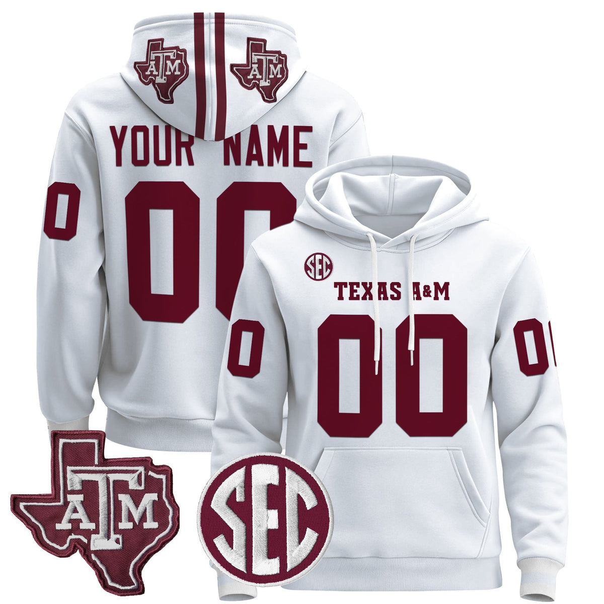 Texas A&M Aggies 2024 Custom Pullover Hoodie
