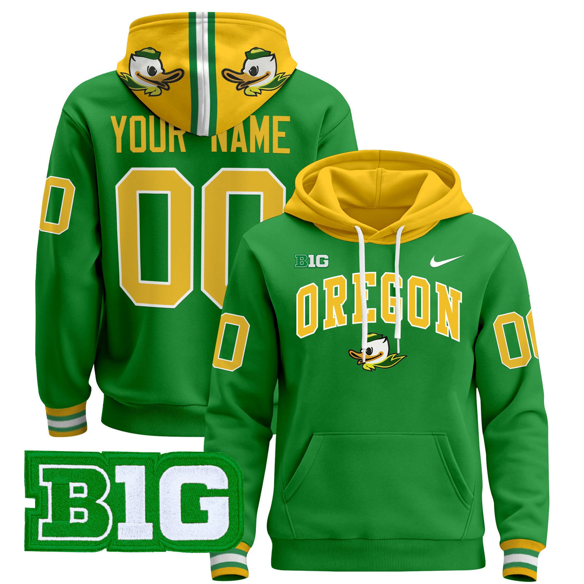 Oregon Ducks 2024 Custom Pullover Hoodie V4