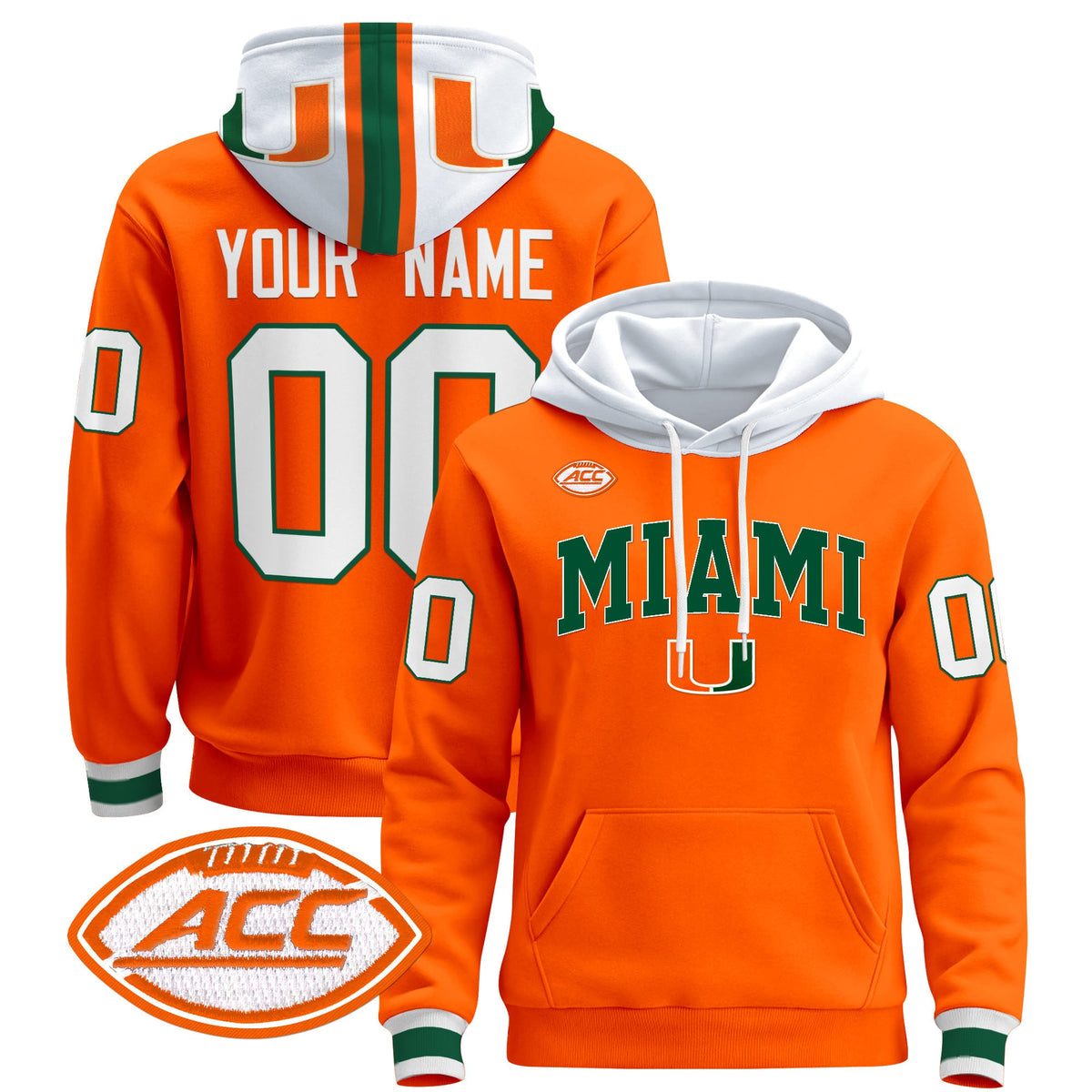 Miami Hurricanes 2024 Custom Pullover Hoodie V2