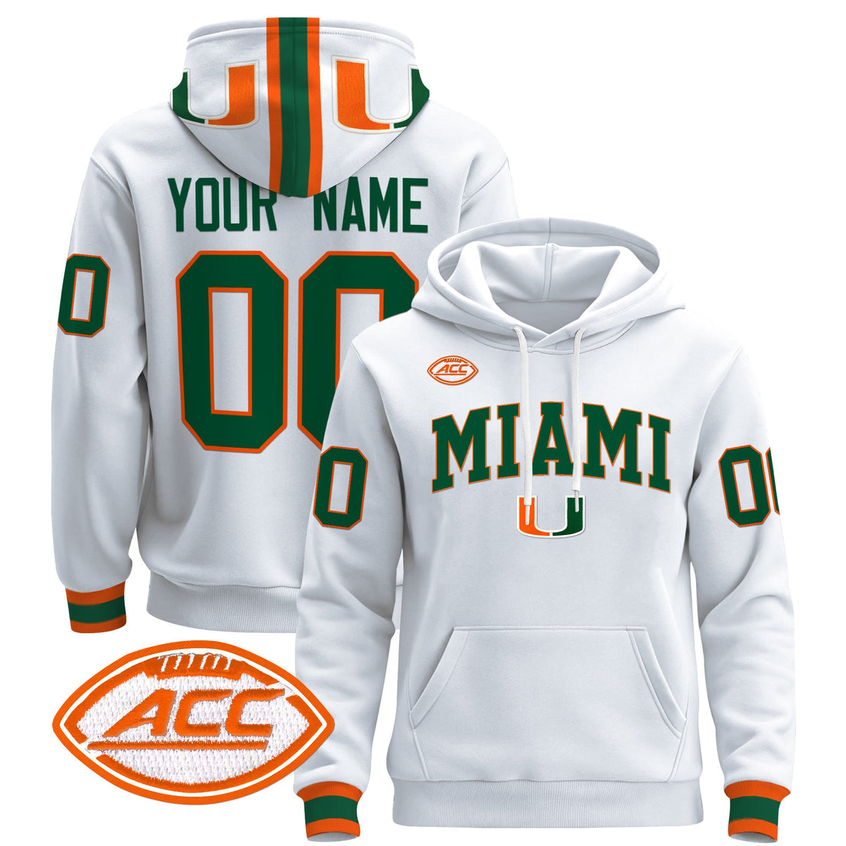 Miami Hurricanes 2024 Custom Pullover Hoodie V2