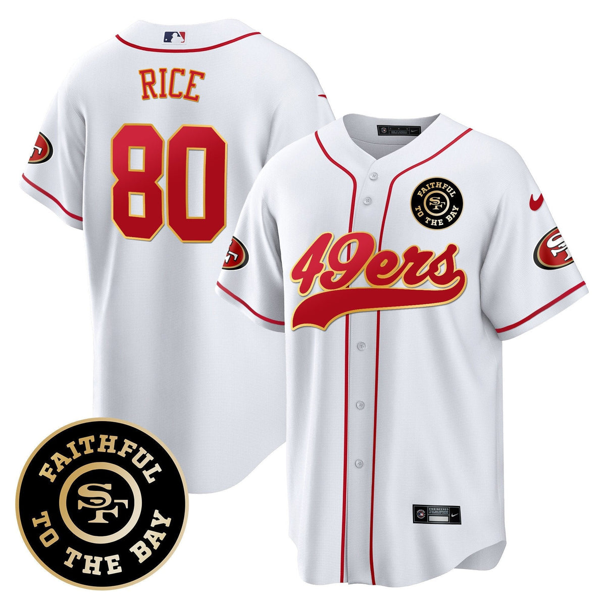 SF Faithful To The Bay Patch Baseball Jersey - All Stitched