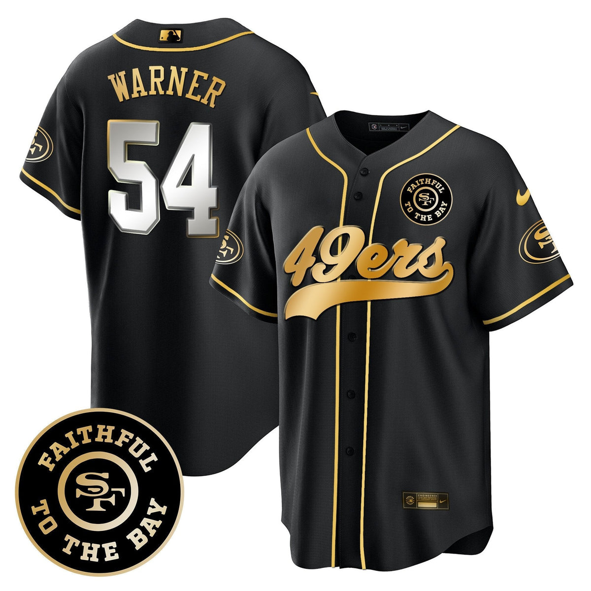 SF Faithful To The Bay Patch Baseball Jersey - All Stitched