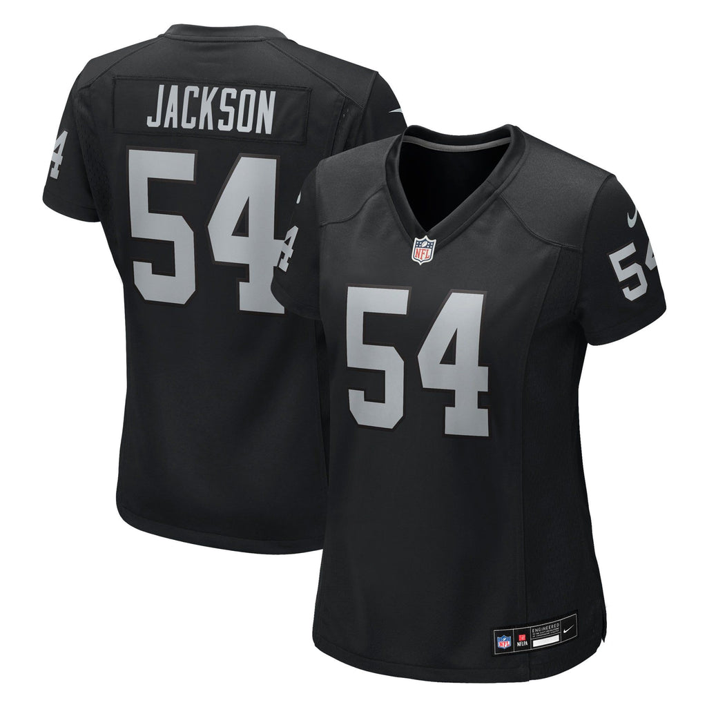 Women's Las Vegas Raiders Brennan Jackson Nike Black Team Game Jersey