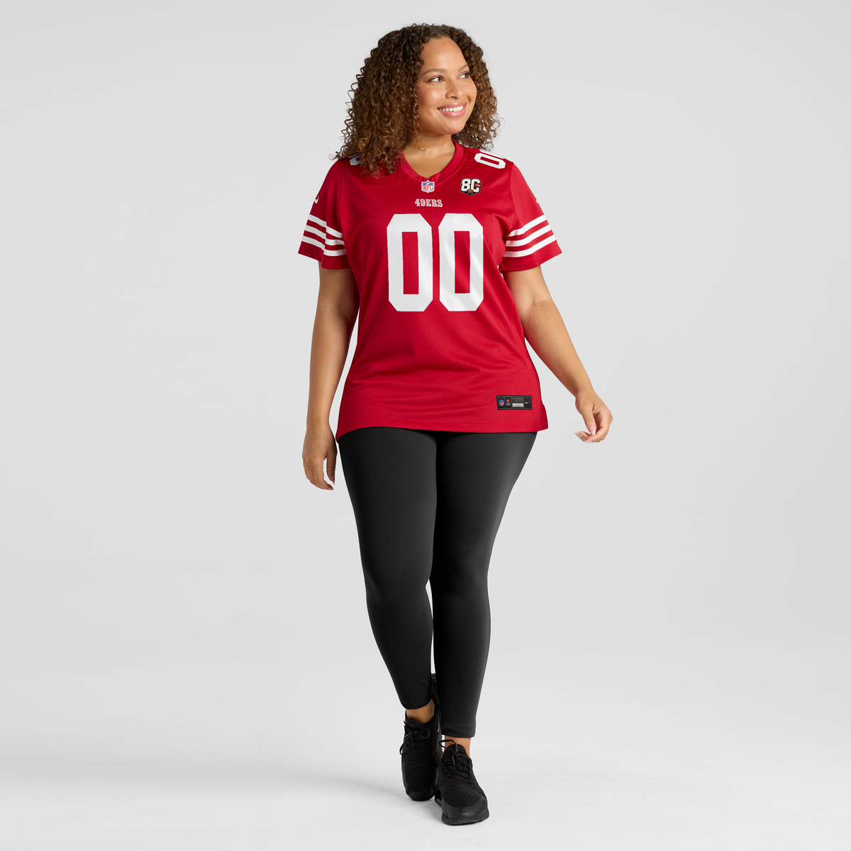 Women's San Francisco 49Ers Nike Scarlet 80Th Anniversary Custom Game Jersey