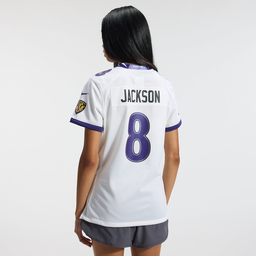 Women's Baltimore Ravens Lamar Jackson Nike White Game Jersey