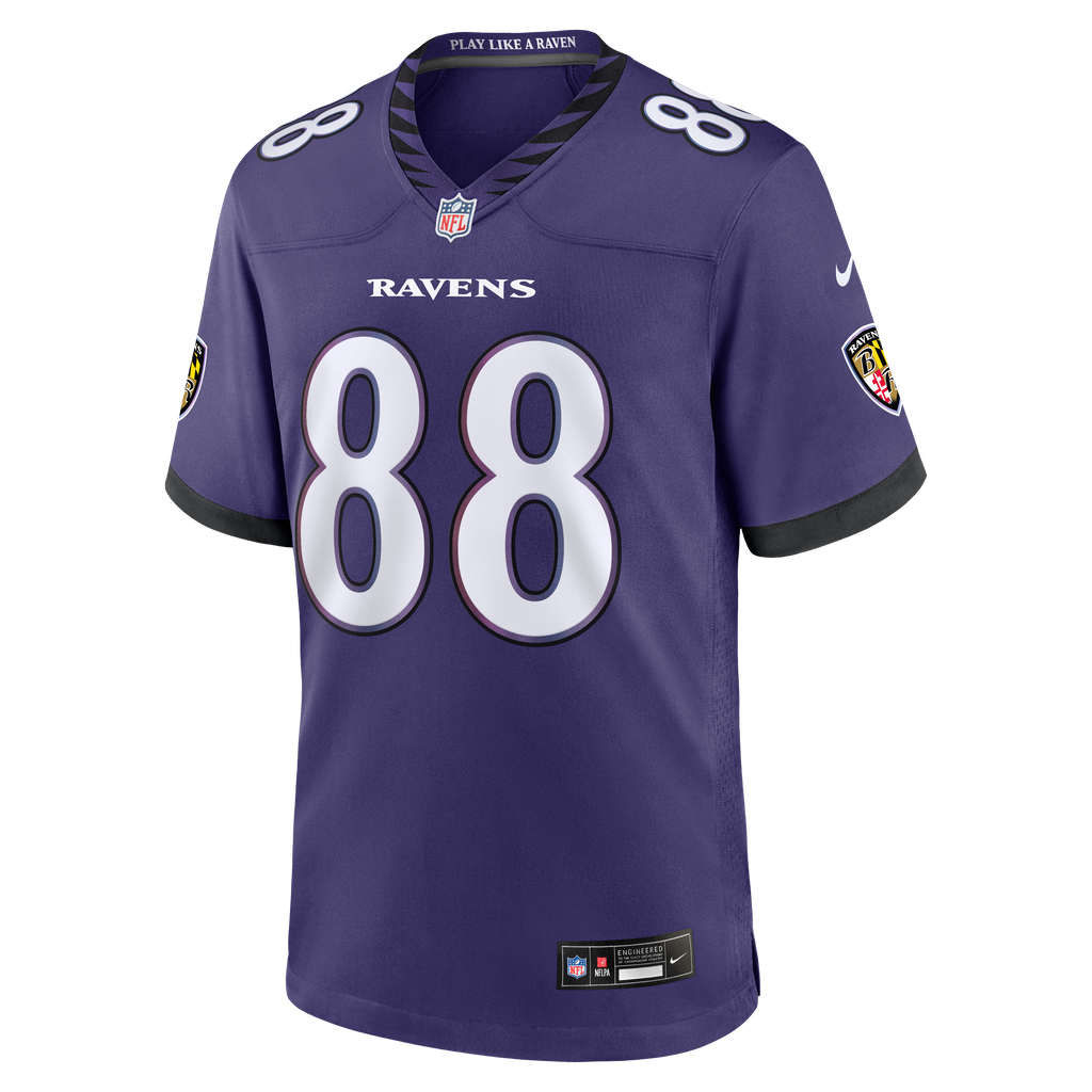 Men's Baltimore Ravens Matthew Hibner Nike Purple Team Game Jersey